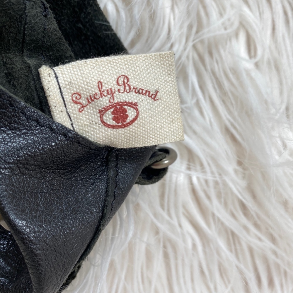 Lucky Brand Mini Black Leather Crossbody Bag - Picture 3 of 7